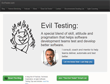 Tablet Screenshot of eviltester.com